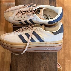 Adidas Gazelle Cream and Navy Casual Sneakers